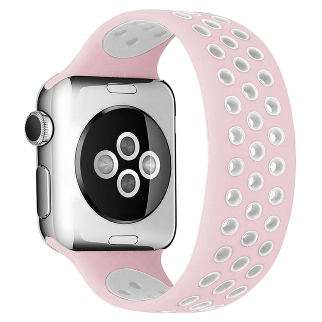 Apple Watch High Solo Loop Pembe-Beyaz