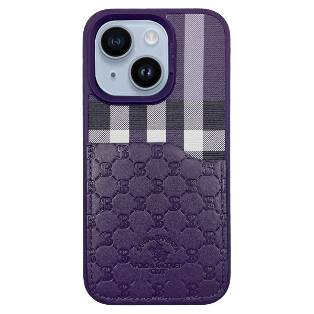 Santa Barbara Polo iPhone 14 Plaid Kartvizitli Kılıf