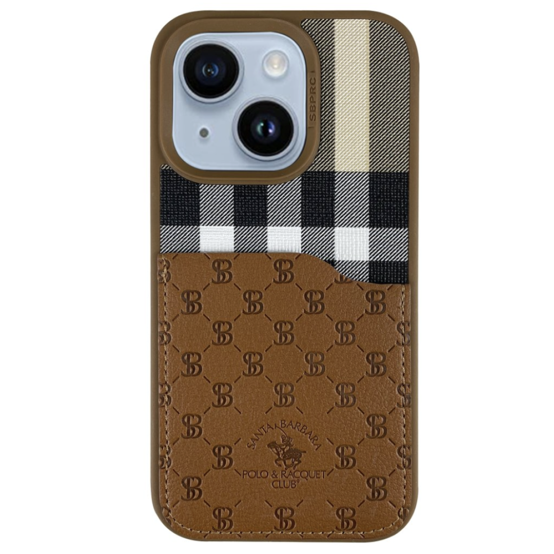 Santa Barbara Polo iPhone 14 Plaid Kartvizitli Kılıf