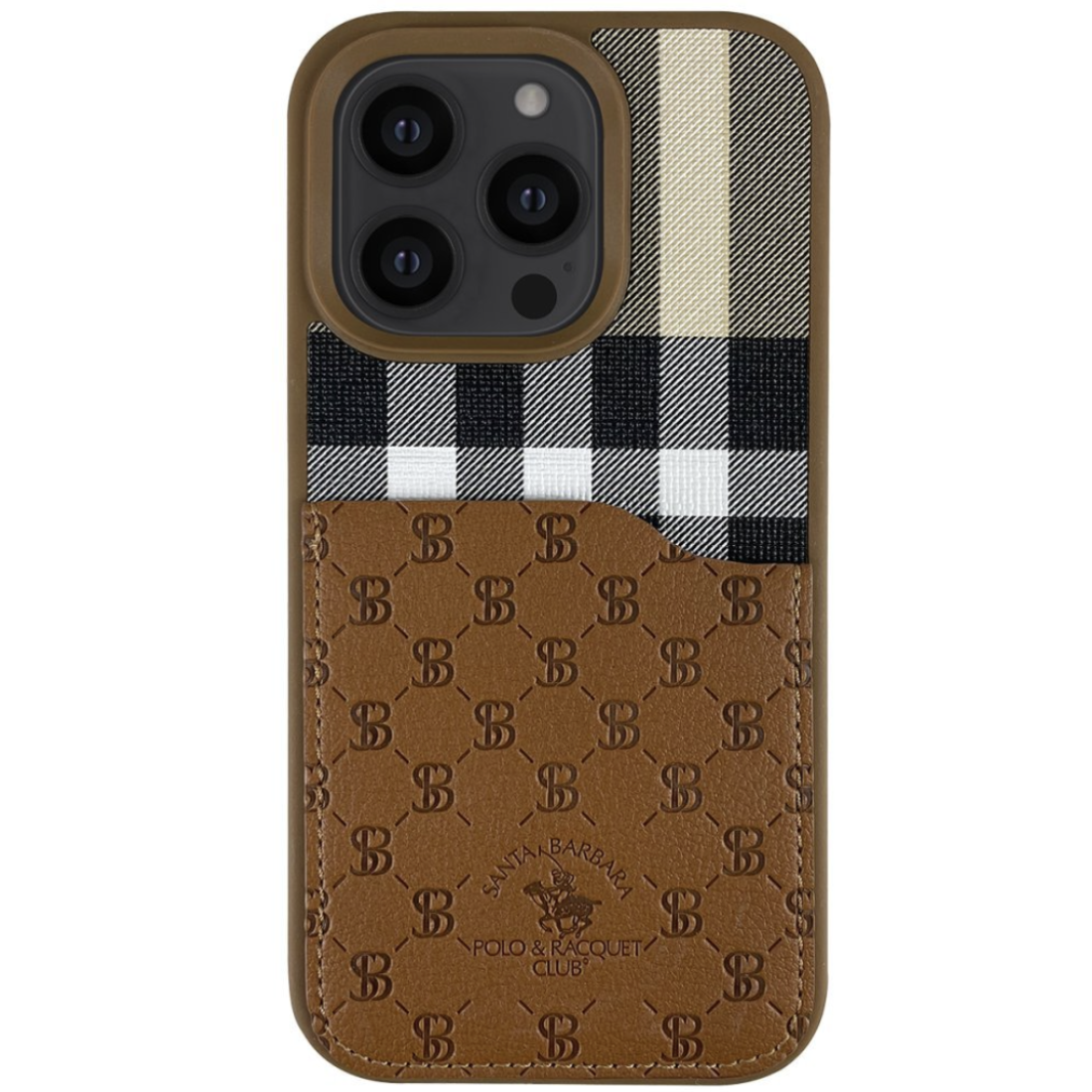 Santa Barbara Polo iPhone 13 Pro Max Plaid Kartvizitli Kılıf